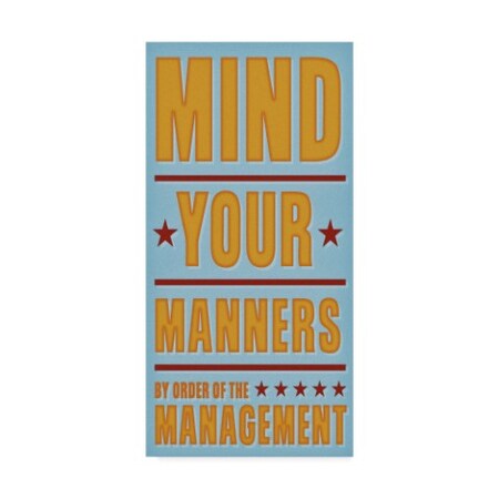 Trademark Fine Art John W. Golden 'Mind Your Manners' Canvas Art, 12x24 ALI30743-C1224GG
